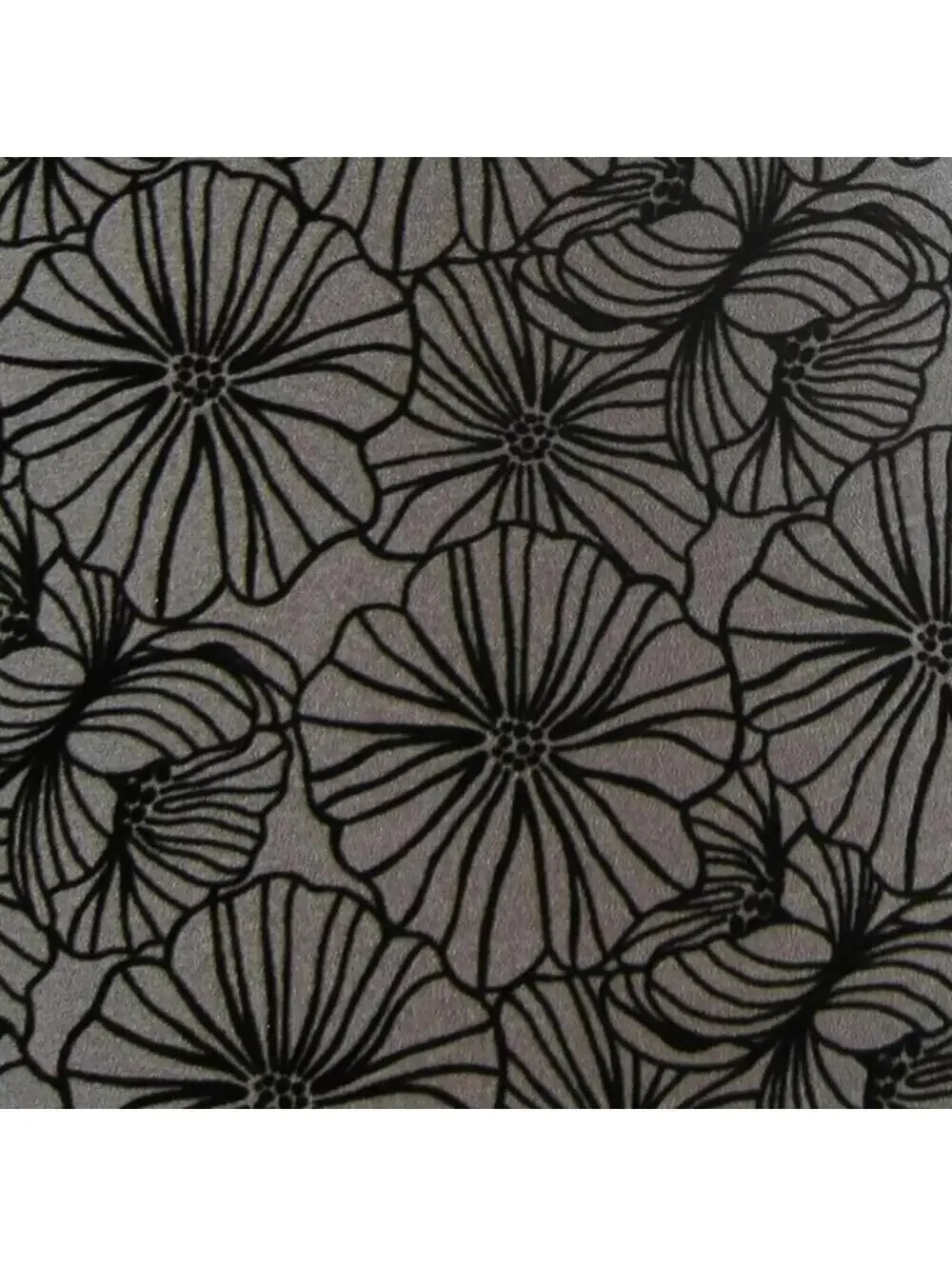 Memory Foam Bath Mat Rug Non-slip Black & Gray Floral 17x24 NEW